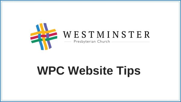 Event Info - WPC Website Tips Image